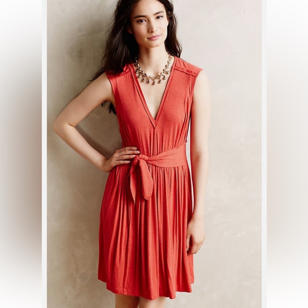 Anthro Plenty by Tracy Reese Aven Dress in Coral